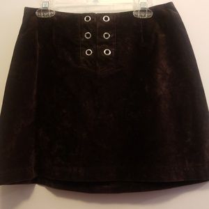 Vintage Express Velvet Mini Skirt